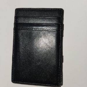 J. Crew Black Leather Slim Card Holder